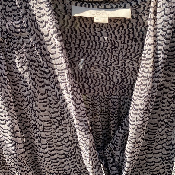 Ann Taylor LOFT Semi-Formal Black and Brown Sleeveless Dress - SIZE 14 - Picture 3 of 5